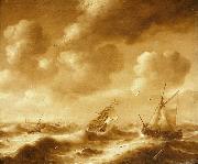Hendrick van Anthonissen Shipping in a Gale Sweden oil painting artist
